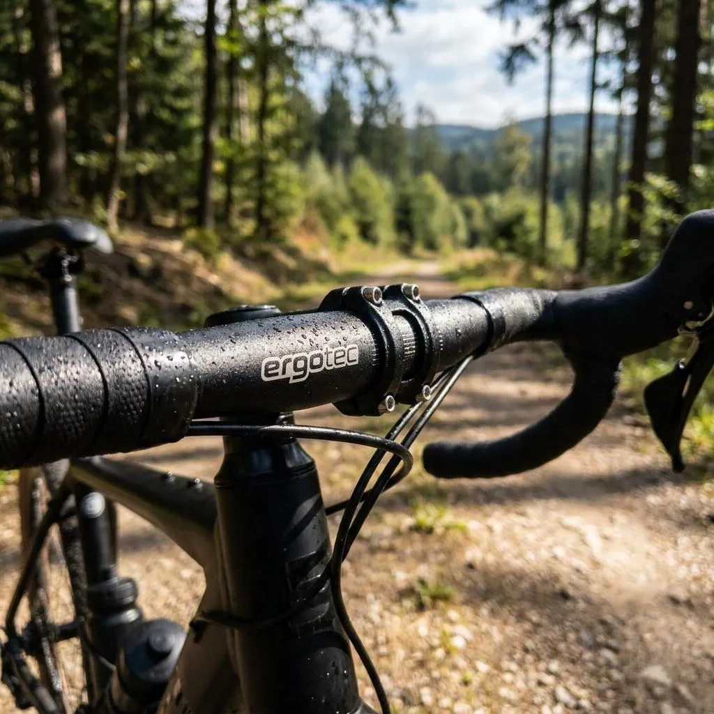 Guidon Ergotec Explorer 20 Gravel 440mm en Aluminium 2014 T6 Noir Mat