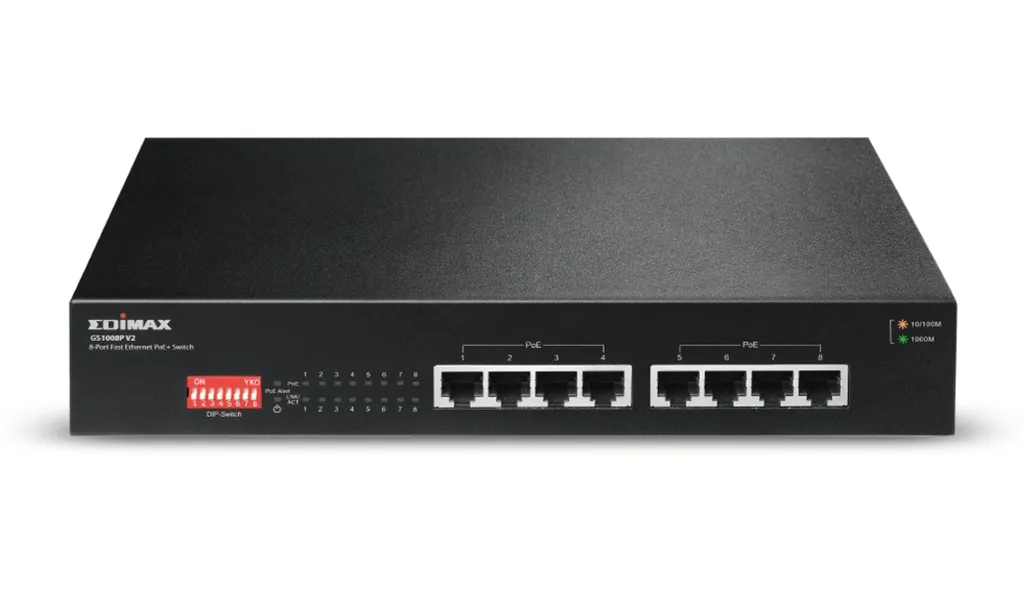 Switch PoE+ 8 Ports Gigabit EDIMAX GS-1008P V2 avec Long Range