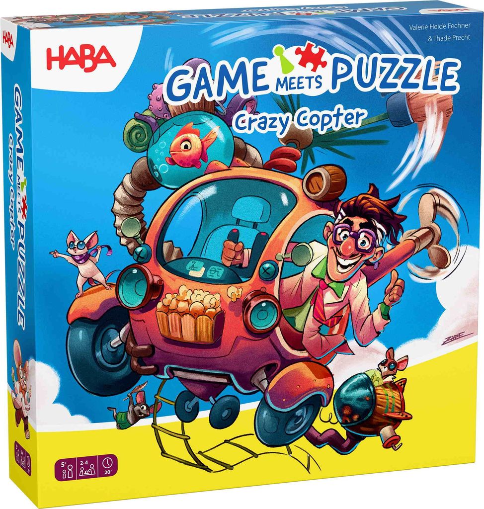 HABA Kinderspiel Aktionsspiel GAME MEETS PUZZLE Crazy Produktbild 