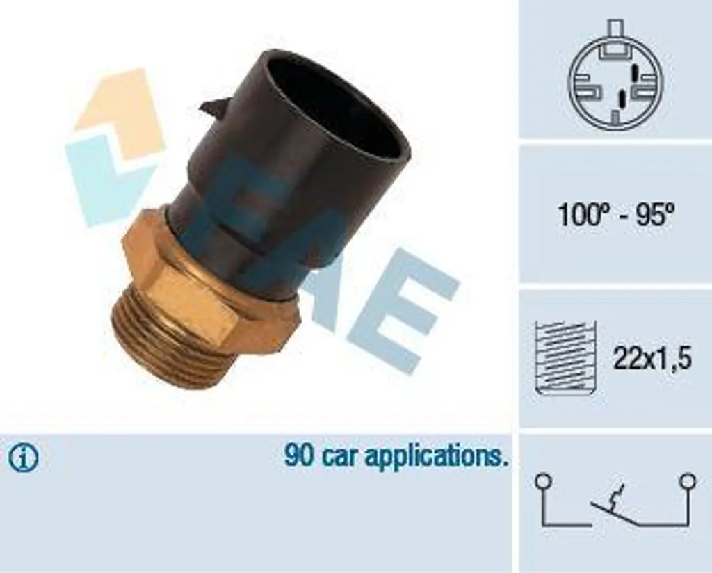 FAE 36190 Termocontatto Ventola Radiatore Astra F Corsa B OE 90449435