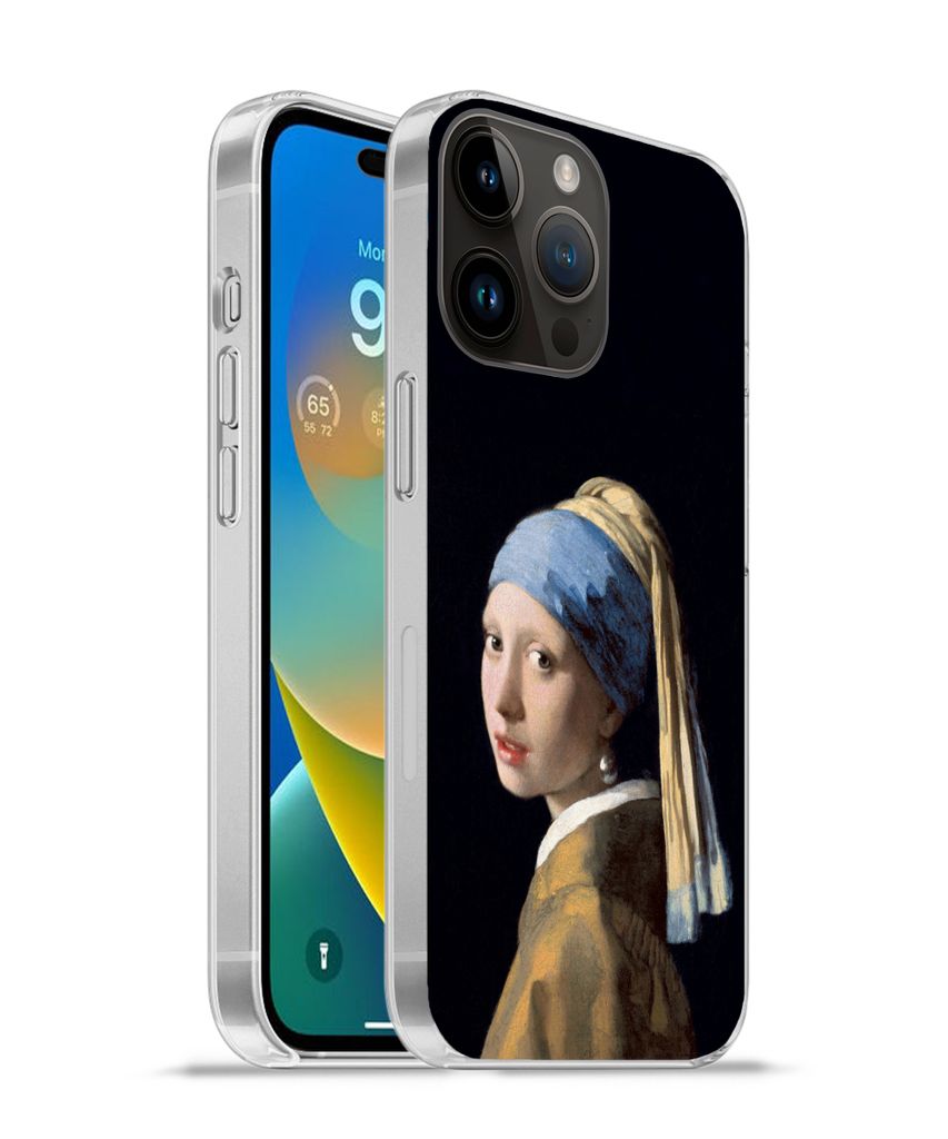 MuchoWow Handyhülle Schutzhülle Hülle für Apple iPhone 14 Pro Max Mädchen mit Perlenohrring - Vermeer - Kunst Silikon Softcase Handy Hülle ...