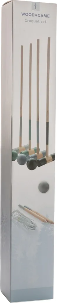 Set de croquet en bois robuste de taille unique marron XD Collection