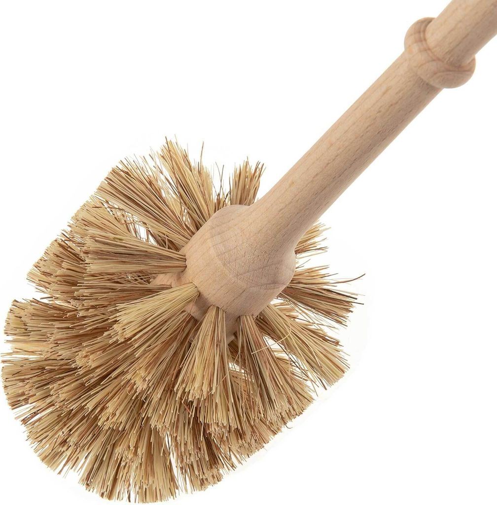Klobürste Mit Randreiniger Von Kosmetex – Aus Buchenholz, 37 Cm, Naturborsten