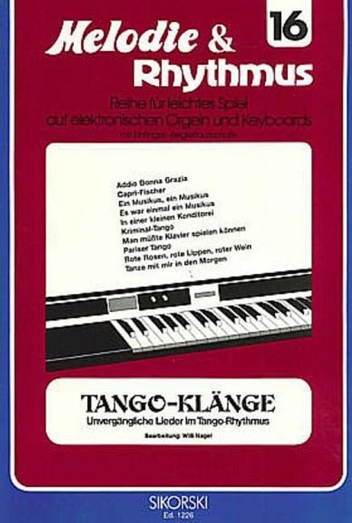 Tangoklänge:für E-Orgel / Keyboard