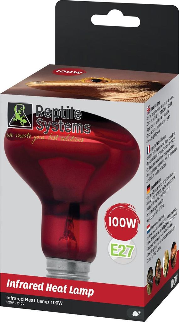 Reptile Systems - Infrared Heat Lamp, E27 Infrarot Wärmelampe - 100W