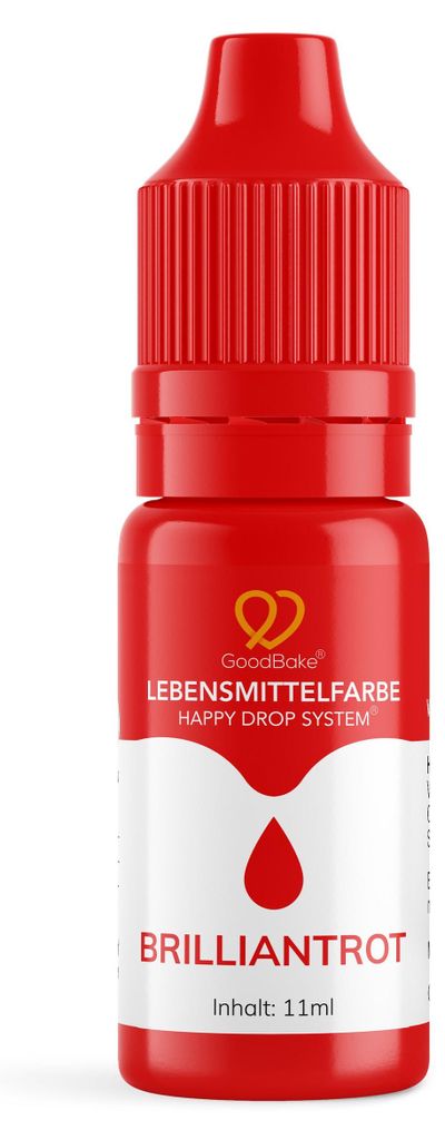 GoodBake Lebensmittelfarbe Brilliantrot 11ml – flüssig, backfest, zum Färben von Teig & Creme