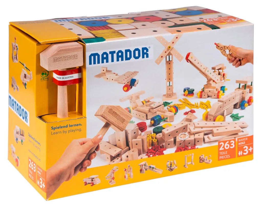 Matador Maker M263 Jeu de construction en bois pour enfants dès 3 ans