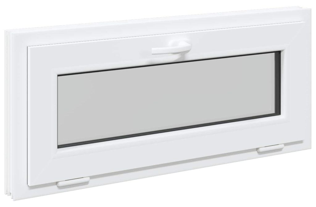 vidaXL Kellerfenster RISOR 90 x 40 cm PVC und Glas Weiß