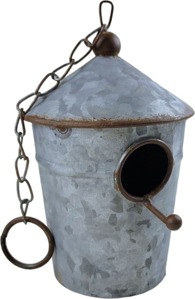 Kleiner Nistkasten für Vögel Vogelhaus aus Zink für Draußen Produktbild 