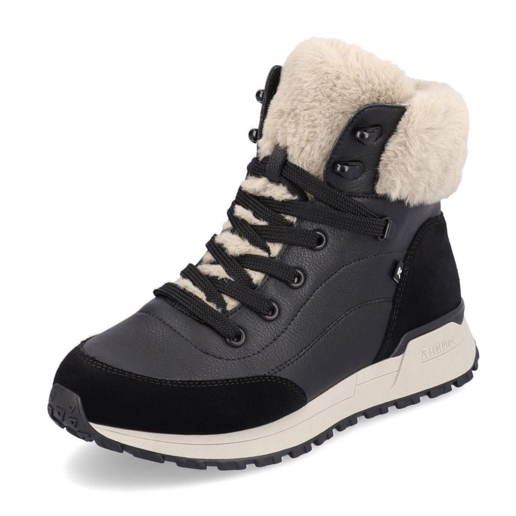 Rieker Schnürboots W0670-00 Damen 31363833333133 Schwarz 40 EU