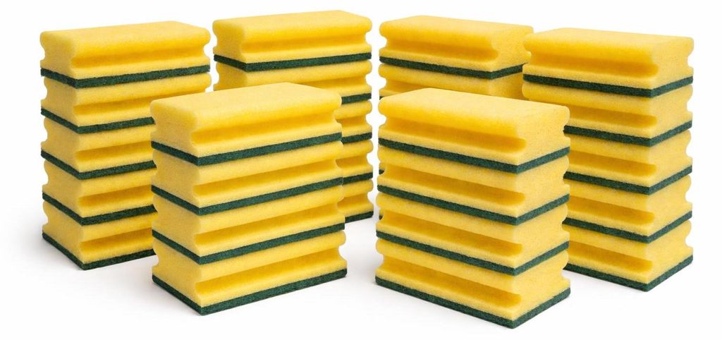 20 Stück XXL Scheuerschwamm 153x69x42mm Reinigung Topfschwamm Küchenschwamm Gelb