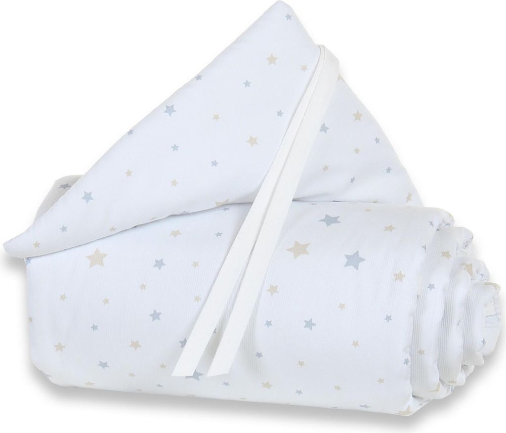 babybay Nestchen Piqué für Original, weiß Sternemix sand/azurblau