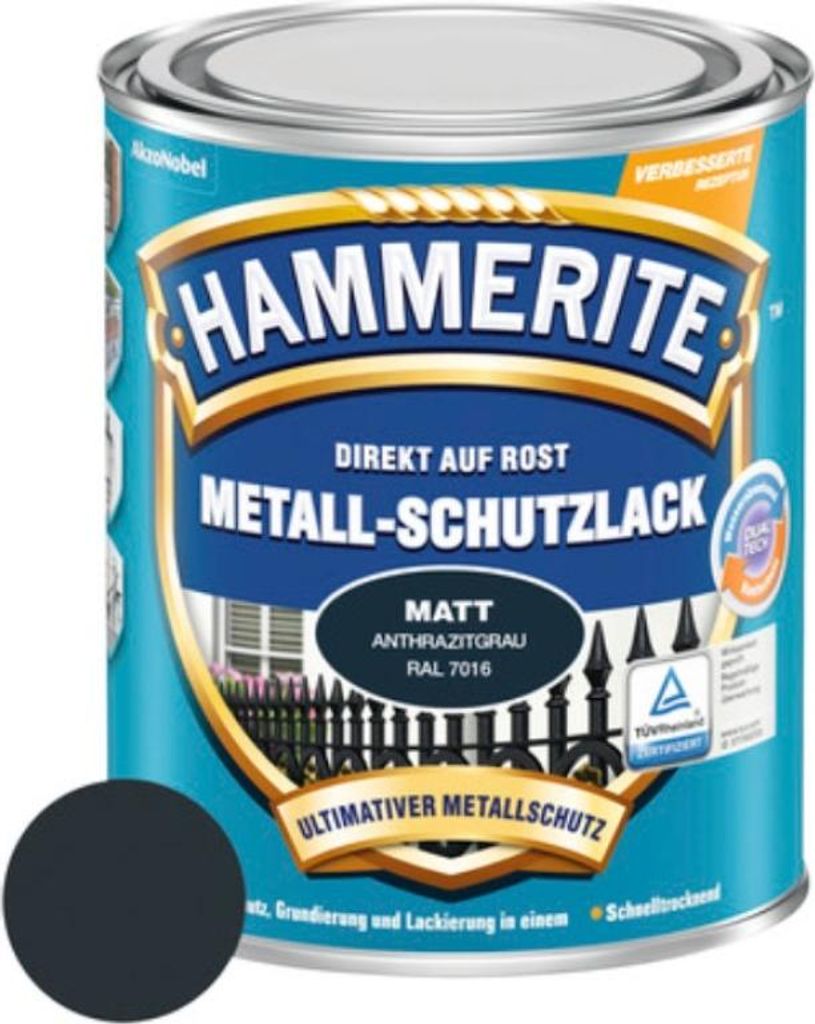 Hammerite Metall-Schutzlack Matt, Fertig gemischt, Zaun, Produktbild 