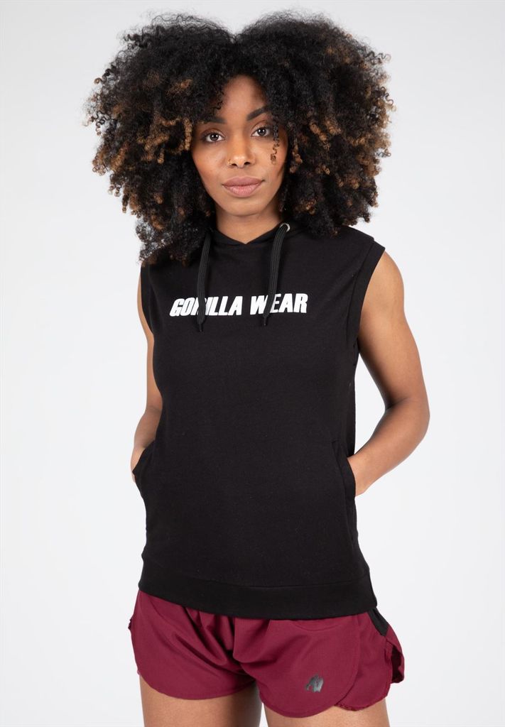 Gorilla Wear Virginia Ärmelloser Hoodie - Schwarz - M