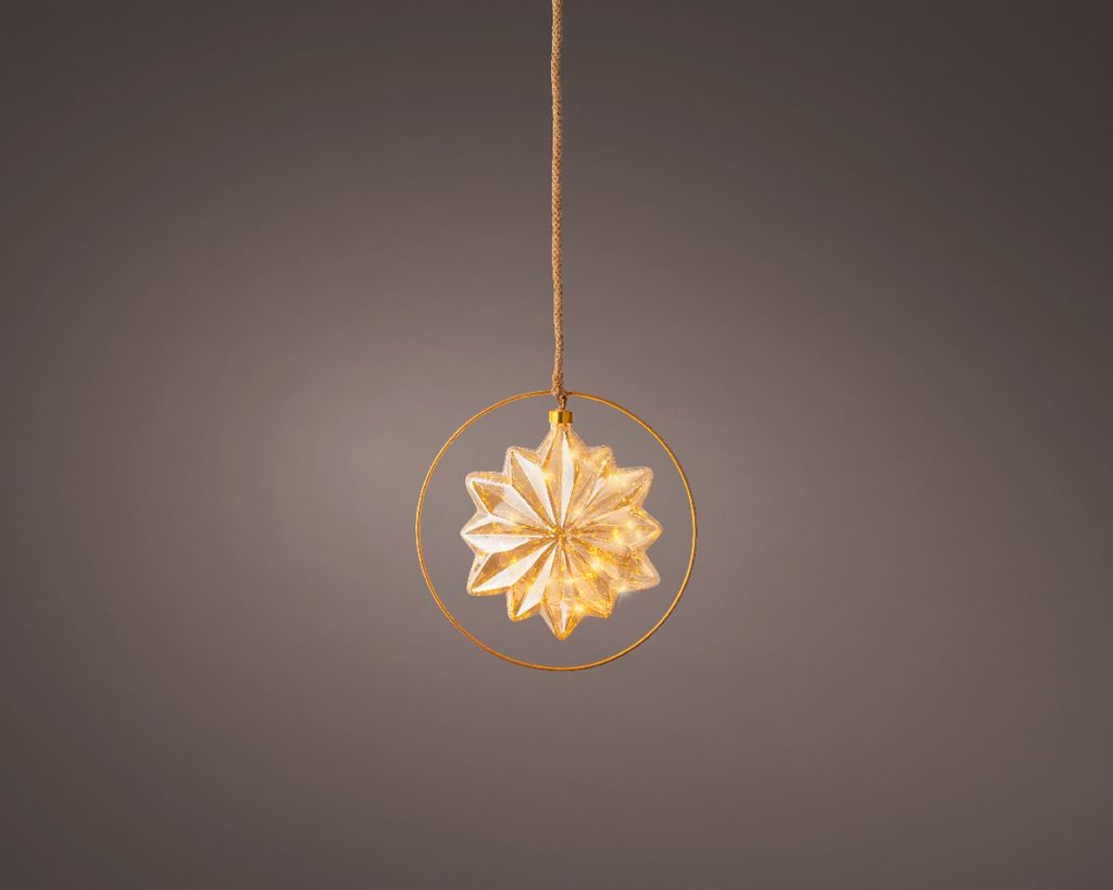 Décoration POLAR étoile dorée micro LED fi 26 cm HOMLA Image du produit 