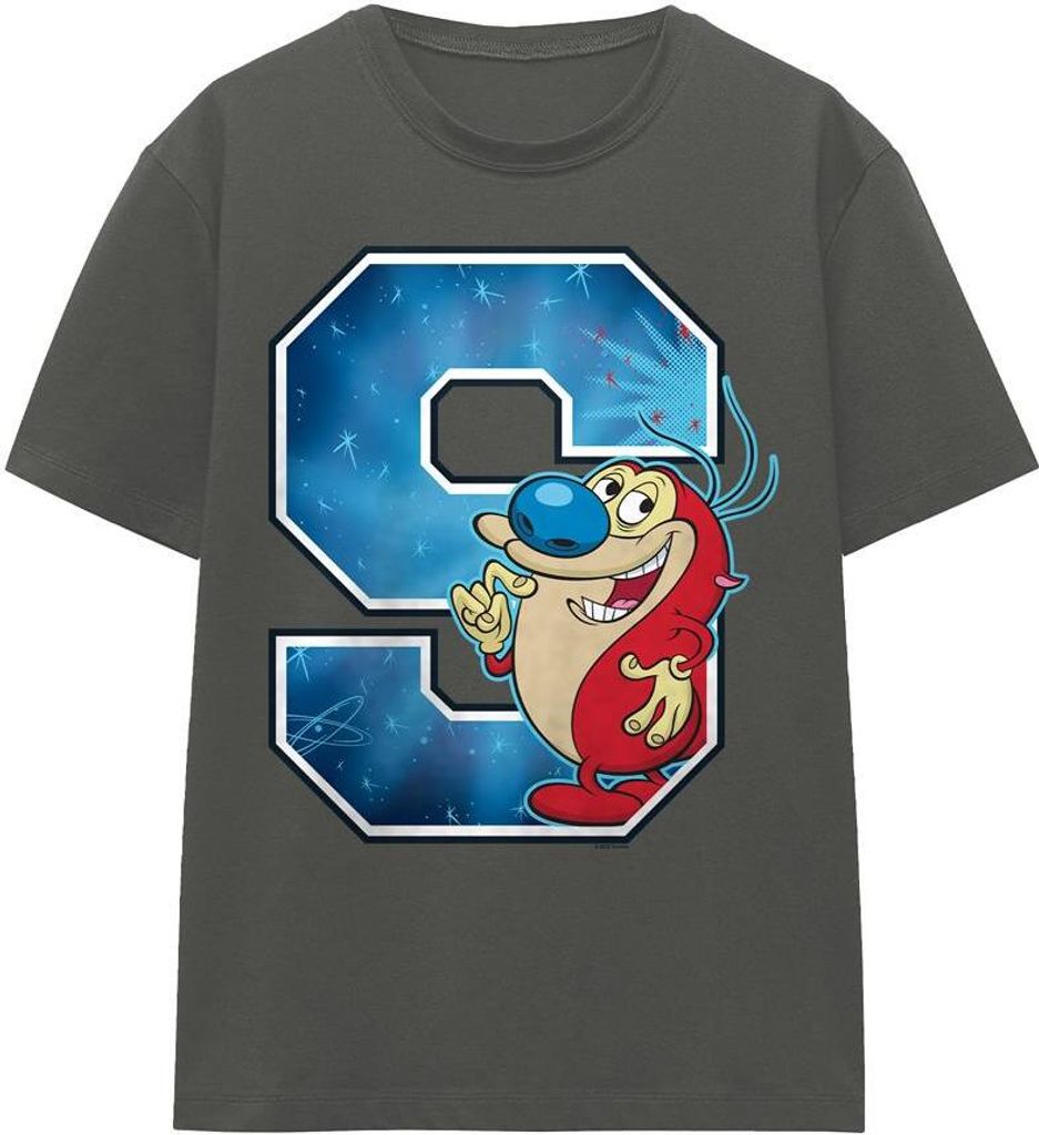 Ren & Stimpy - "S Is For Stimpy" T-Shirt für Herren/Damen Uni TV15916 (XL) (Holzkohle)