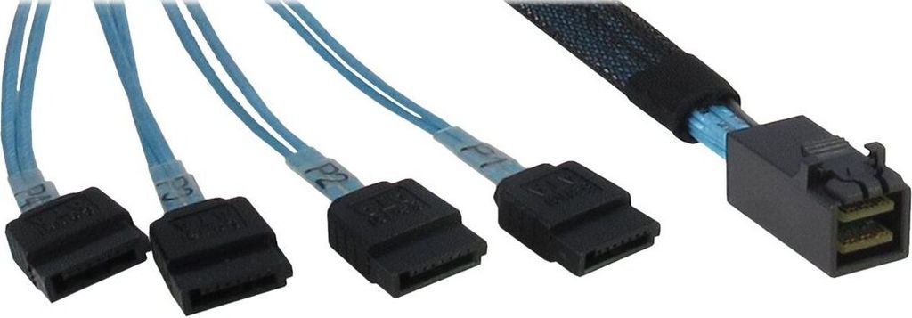 Inter-Tech 0.5m SFF 8643/4x SATA, 0,5 m, SFF 8643, 4x SATA, Zdjęcie produktu 