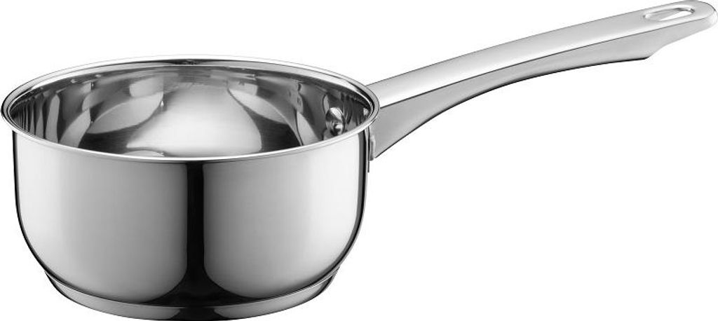 Edelstahl-Kochtopf mit Griff, 1 l, 15 cm, RONY-Geschirrspüler mit Kapselboden, geeignet für Induktionsspülmaschinen