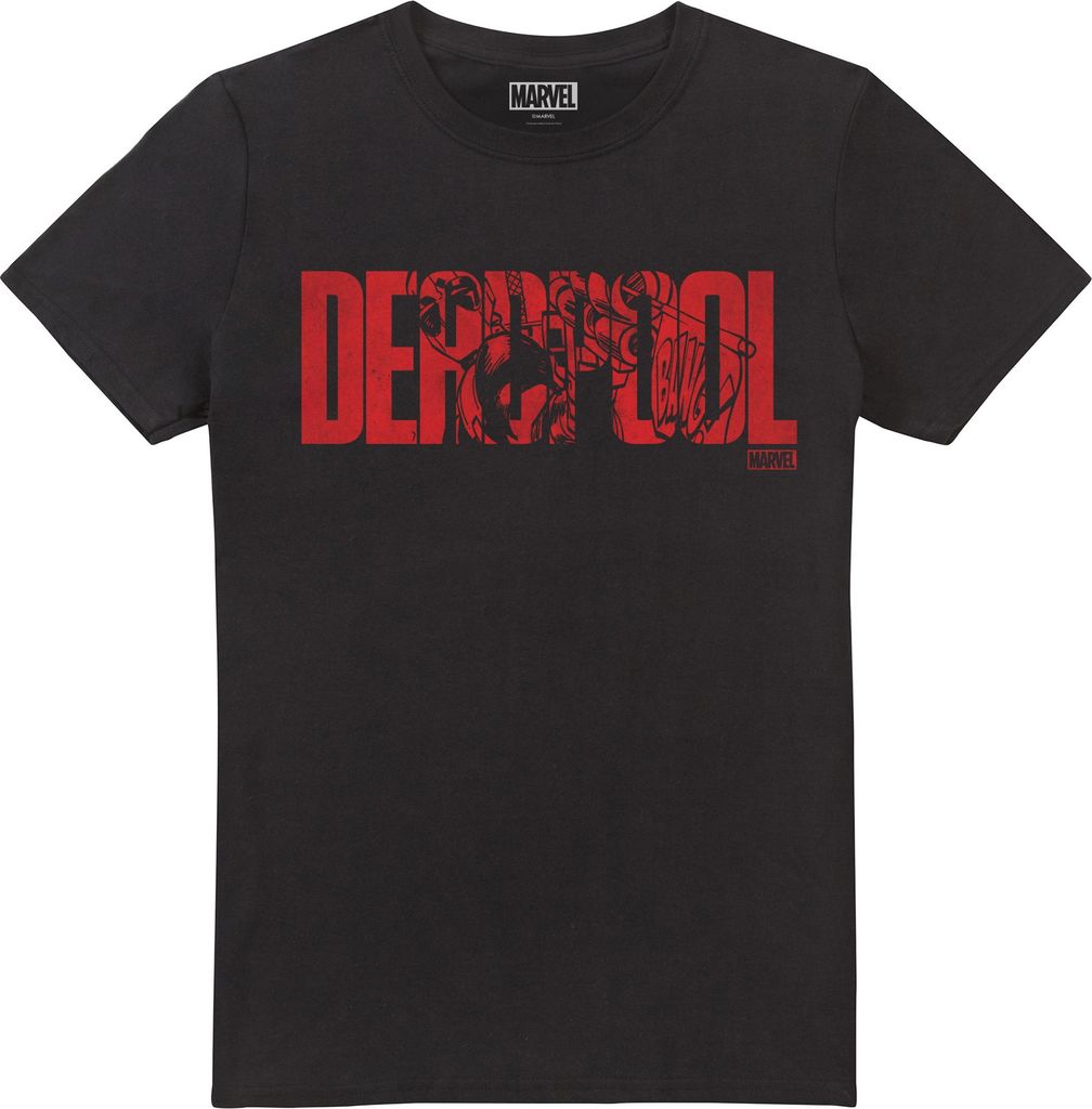 Deadpool - "Bang" T-Shirt für Herren TV2245 (XL) (Schwarz)
