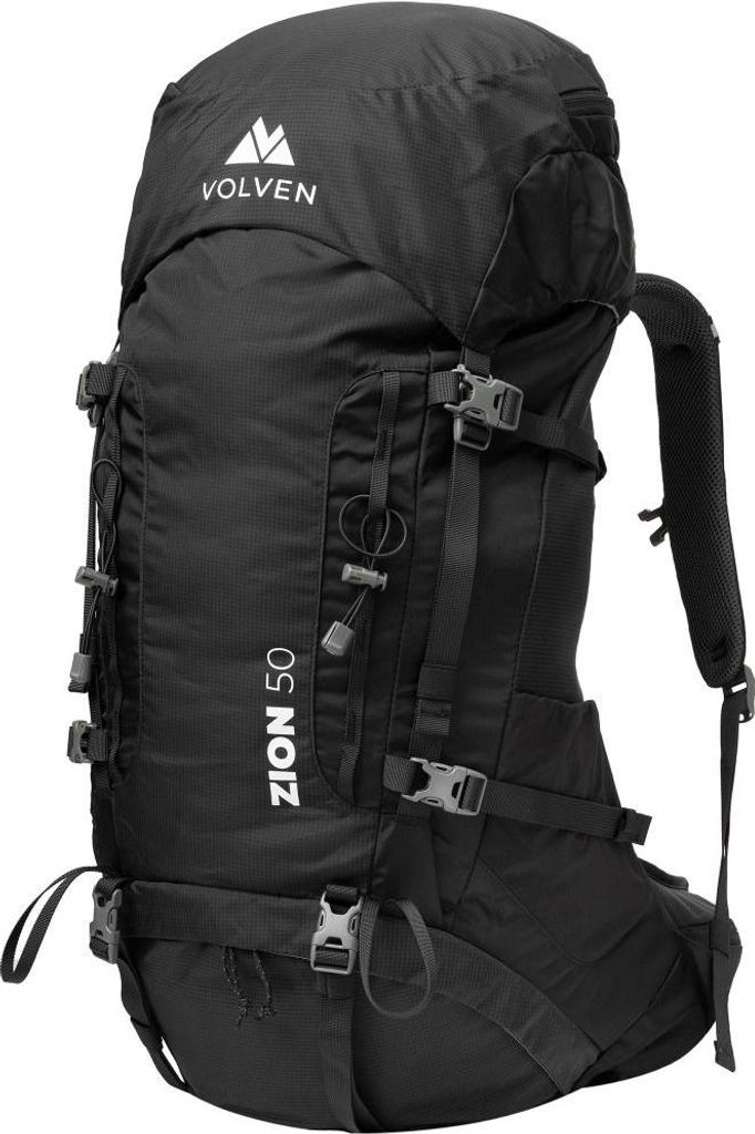Volven Zion 50L rugzak, zwart Productafbeelding 