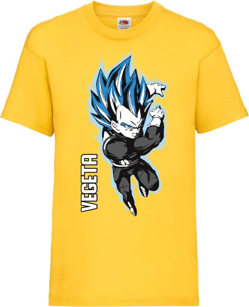 Kinder T-Shirt Dragon Anime Manga Ball Z Vegeta Vegeta, 5-6 Jahr - 116 / Gelb