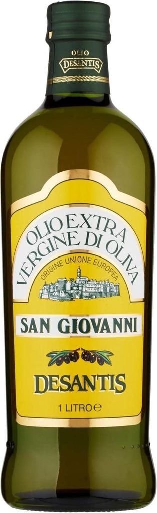 3x Desantis Olivenöl 1 Liter San Giovanni - extra nativ - Olio Extra Vergine di Oliva + Italian Gourmet Polpa 400g