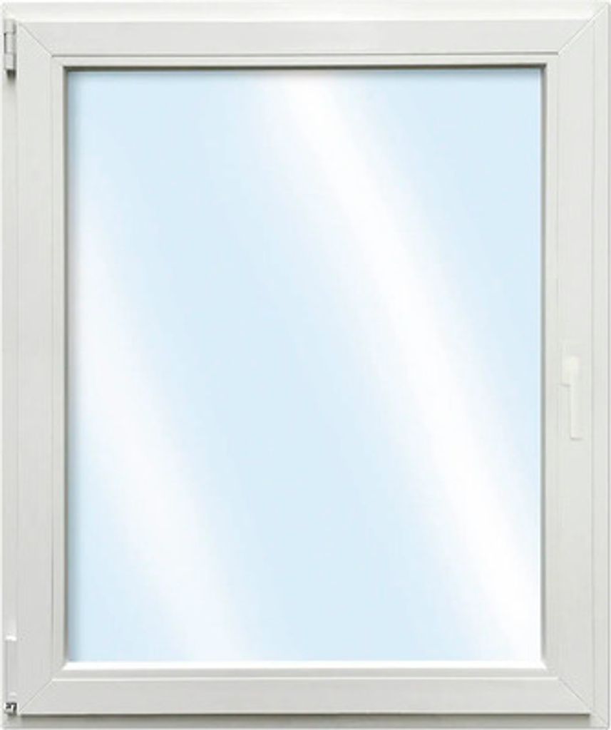 ARON Basic+ Kunststofffenster 1 Flügelig (Dreh-Kipp) 75x120 cm RAL 9016 verkehrsweiß DIN Links RC2 (Förderfähig)