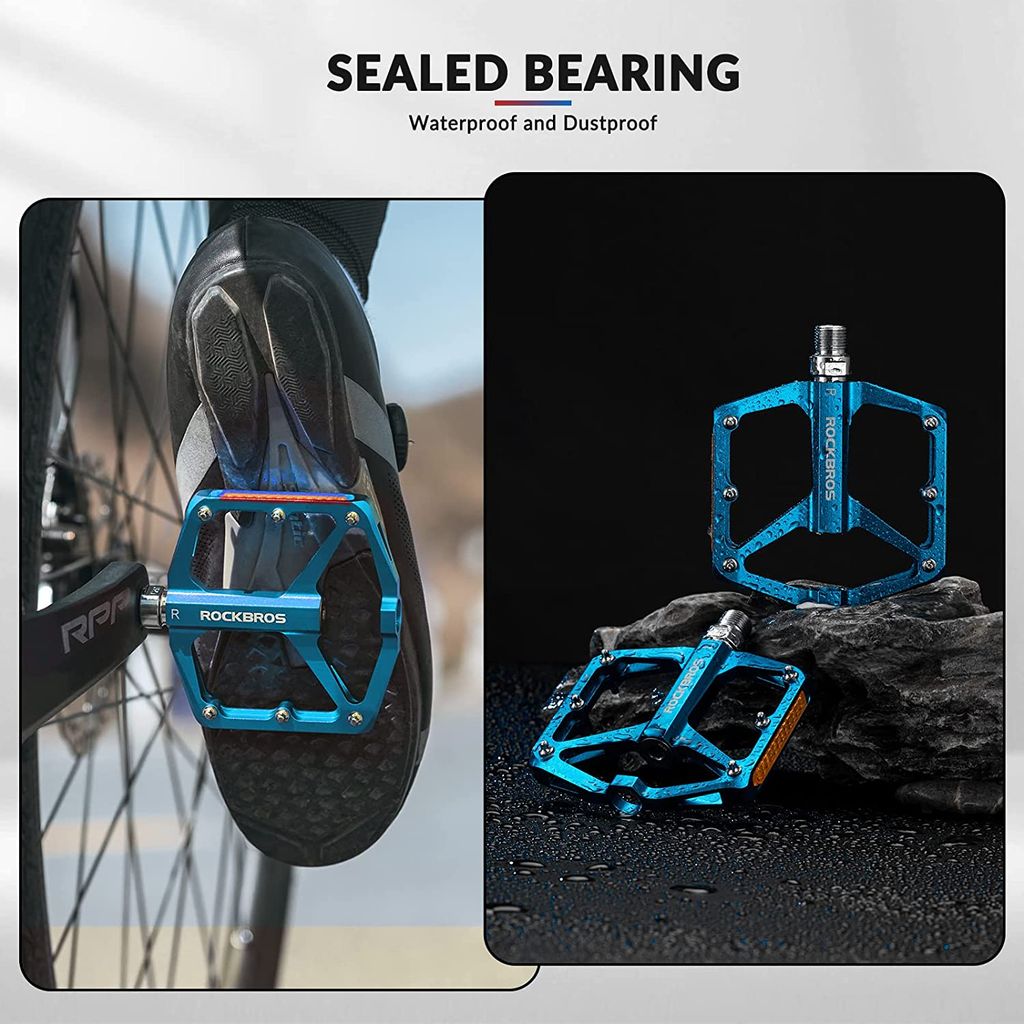 ROCKBROS Fahrradpedale mit Reflektoren Platform Pedale, Produktbild 4
