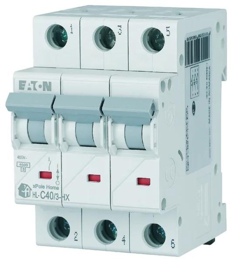 Stroomonderbreker 3-polig, type C, 40A, 6kA, AC, xPole Home Productafbeelding 