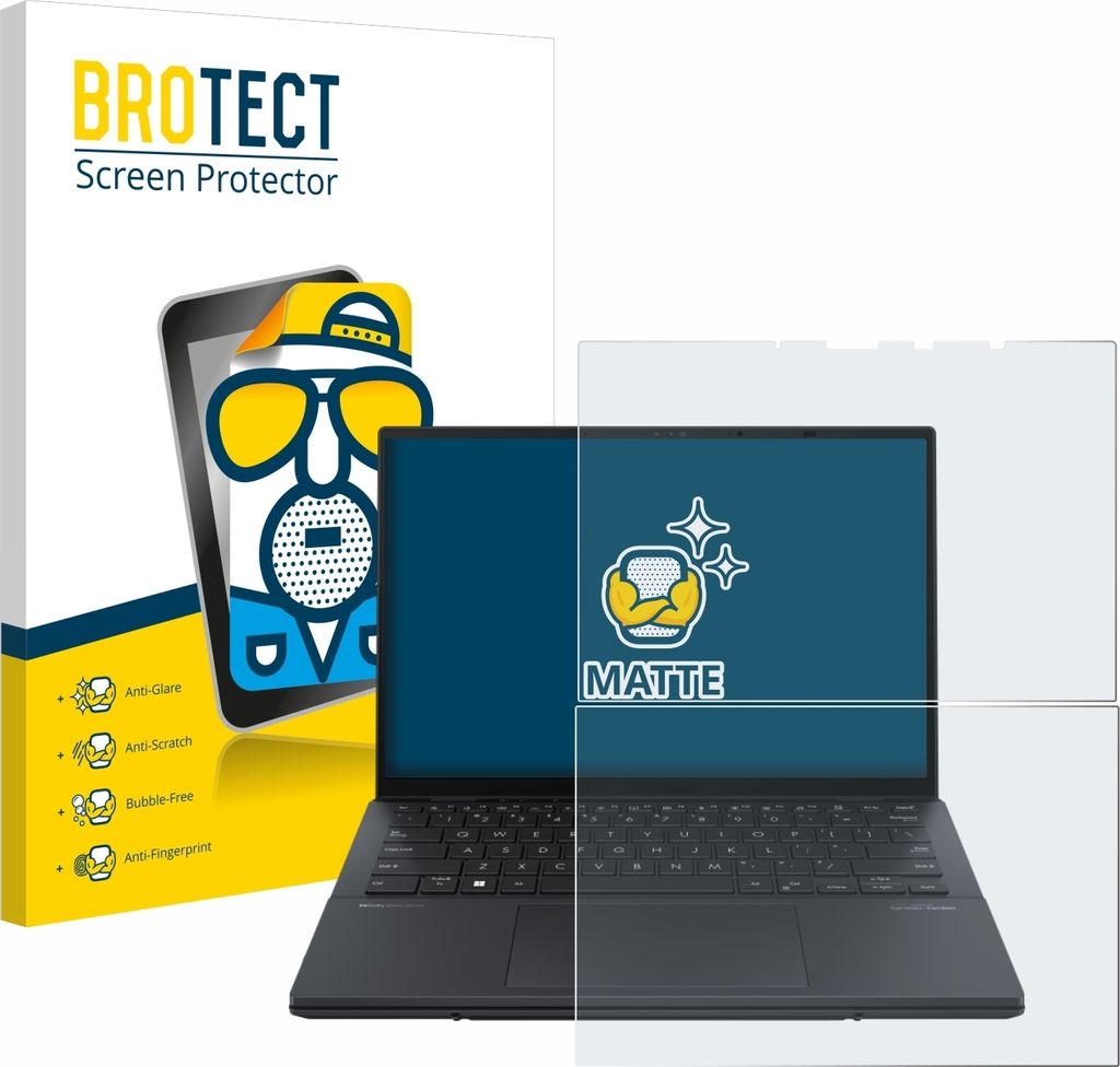 BROTECT Schutzfolie für ASUS ZenBook Duo OLED 2024 UX8406 Displayschutz Displayschutzfolie Folie Matt Entspiegelungsfolie