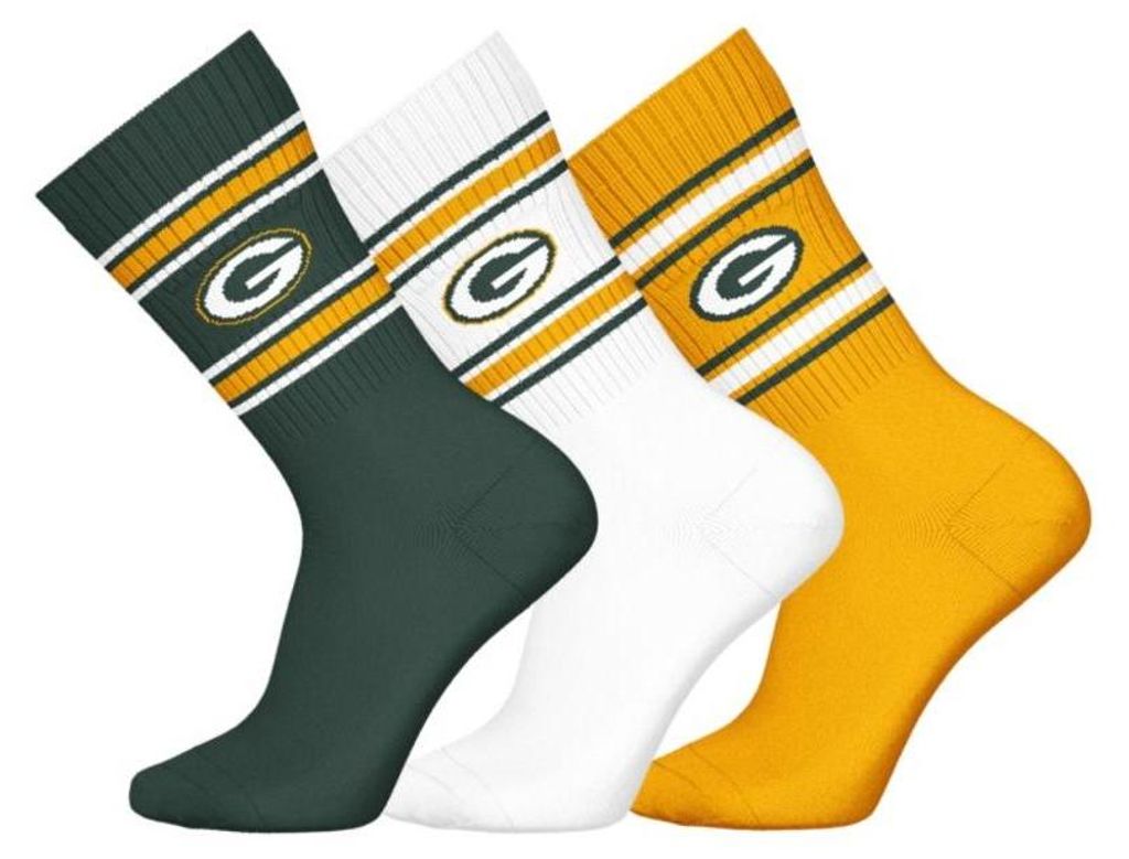 NFL Green Bay Pack 3-Pack Soft Bavlna Crew Socks | 39/42 Obrázek produktu 