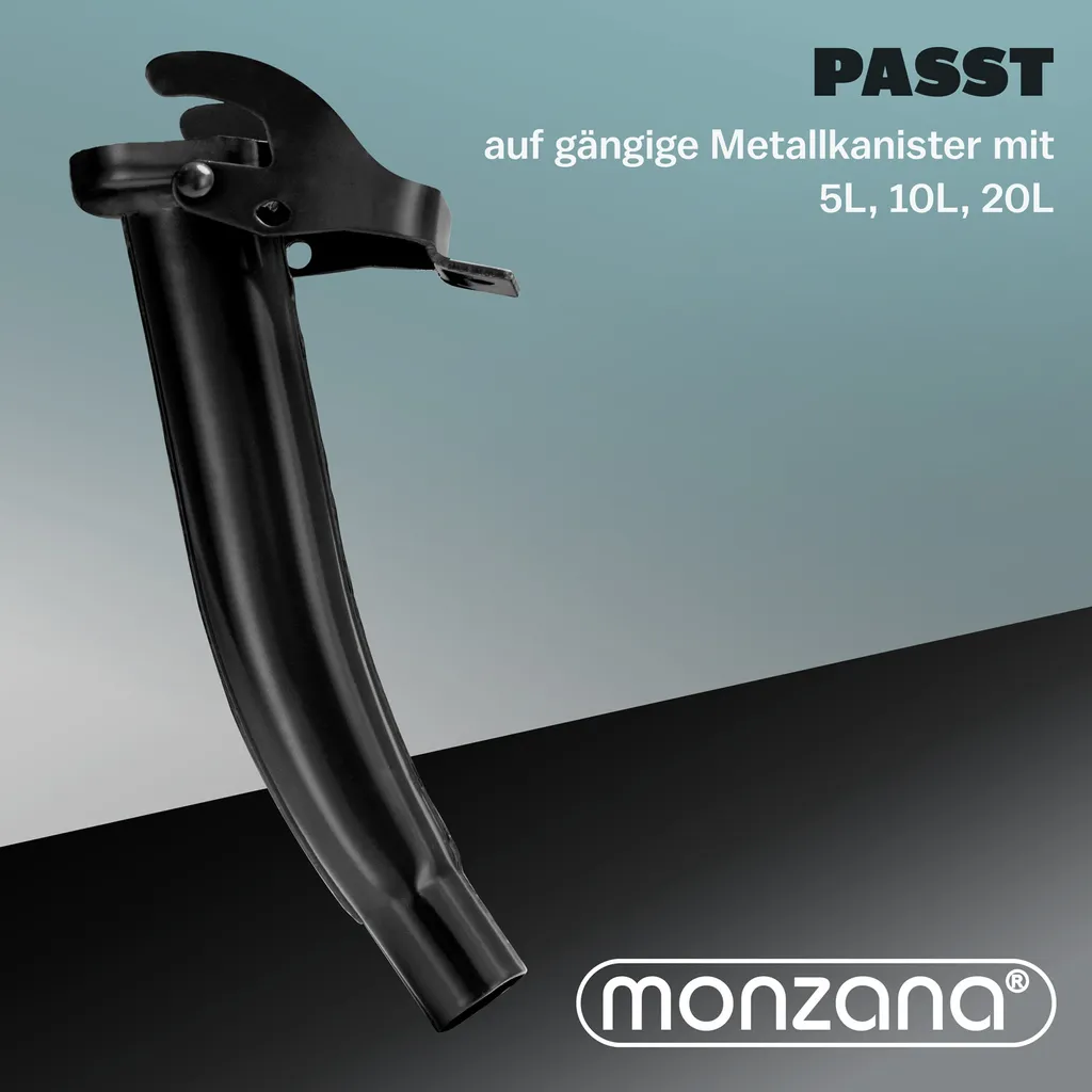 Accessorio Travaso Carburante Monzana - Bocchetta Metallo Nera 5-20 Litri - 2