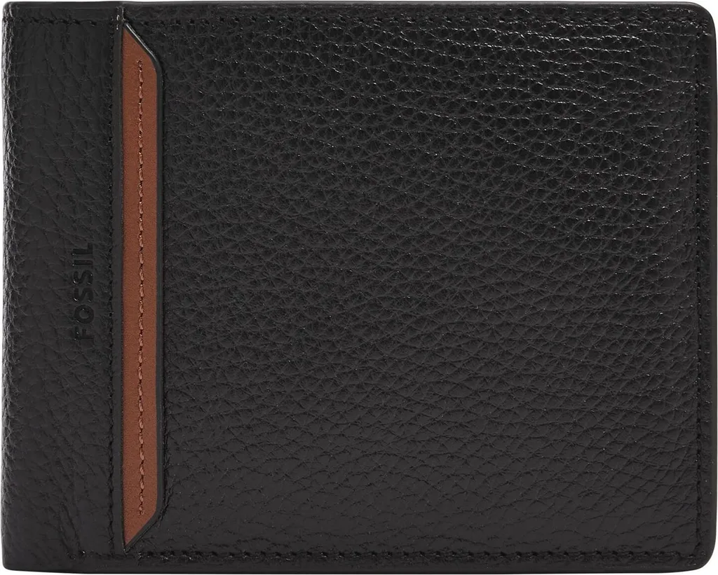 Porte-monnaie Huntington Passcase Wallet Fossil - Accessoire Cuir Noir