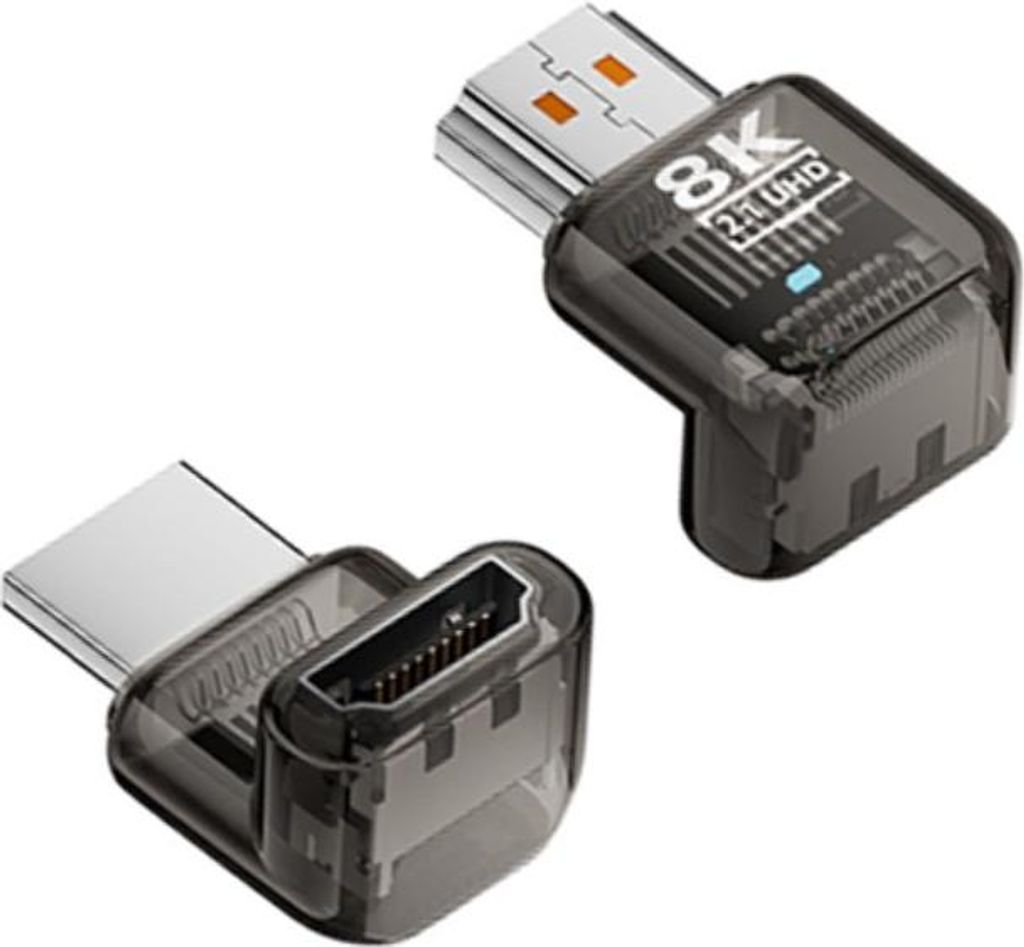 INF 8K UHD HDMI 2.1 Adapter Winkel 90 Grad ABS für TV Monitor 3er Set Schwarz