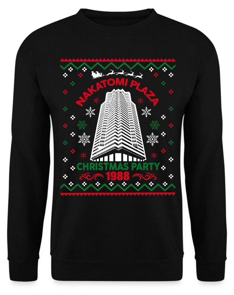 Spreadshirt Tower Christmas Party 1988 Retro Look Uni Pullover, XXL, Schwarz