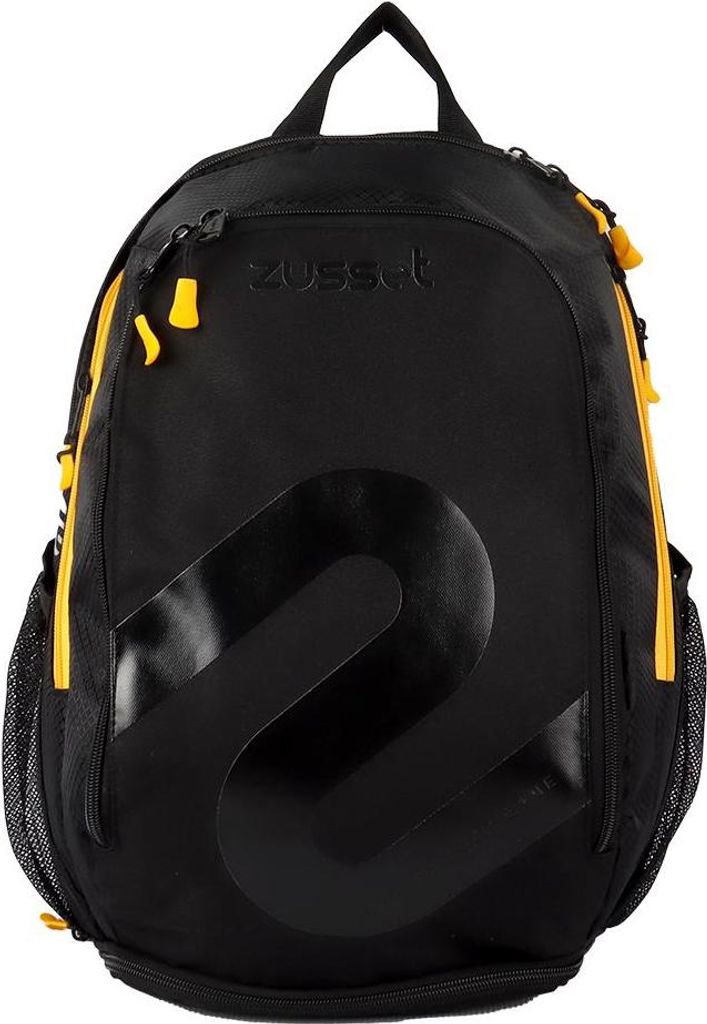 Padel Rucksack aus Polyester & PVC Ripstop – schwarz-gelb