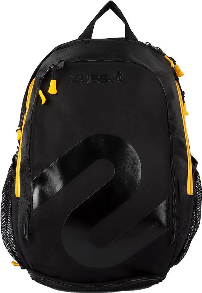 Sac à dos Padel Ripstop imperméable noir-jaune avec dos rembourré