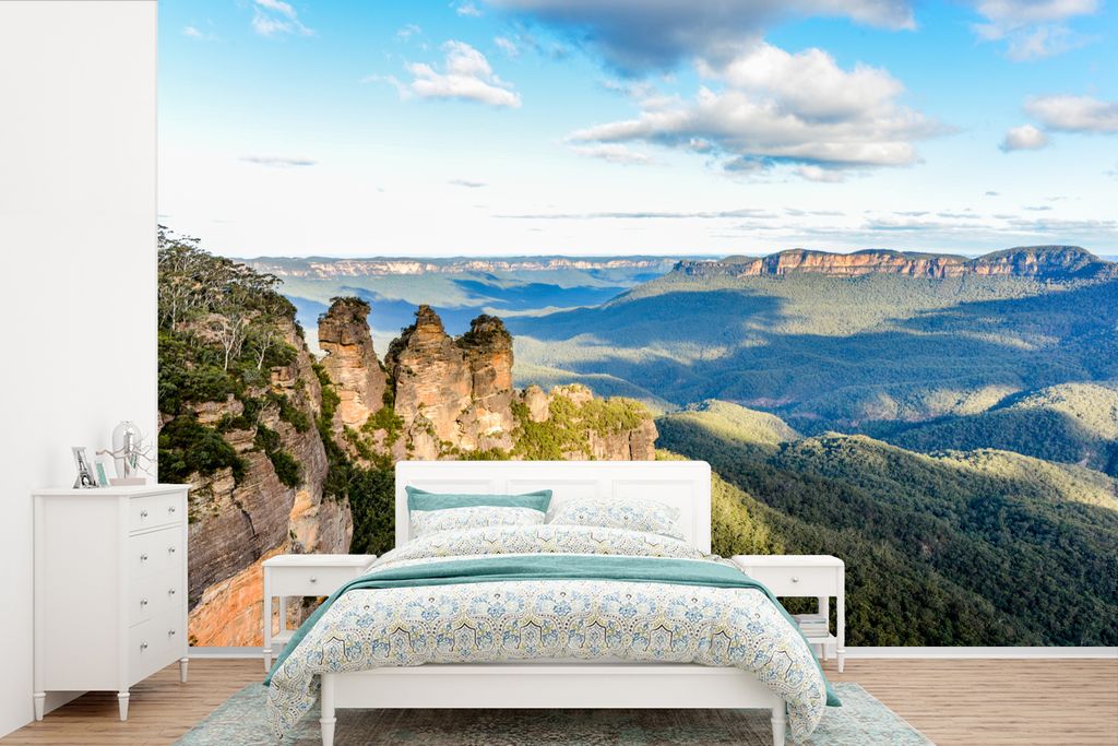 MuchoWow Fototapete für Wohnzimmer oder Schlafzimmer Wandtapete Vinyl Motivtapete Blue Mountains National Park in Australien bei Tageslicht - 36...