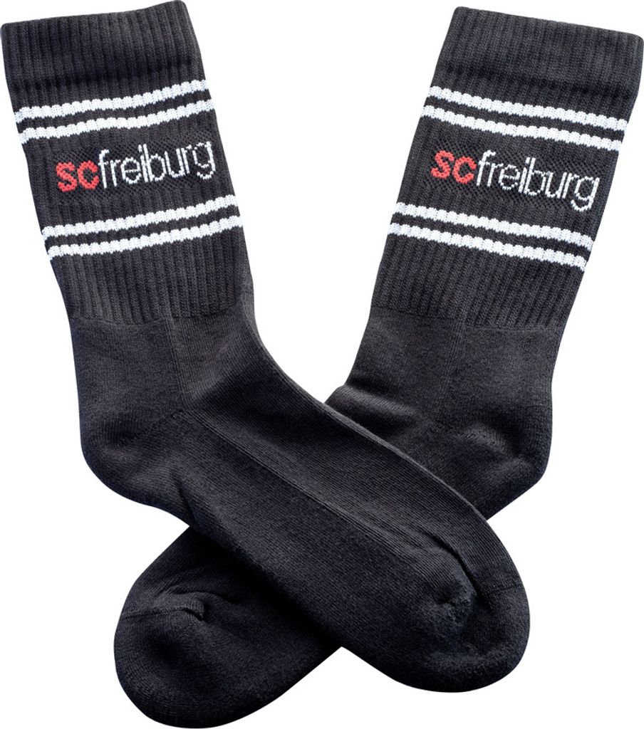 SC Freiburg Socken "Streifen" schwarz Gr. 39-42 Produktbild 