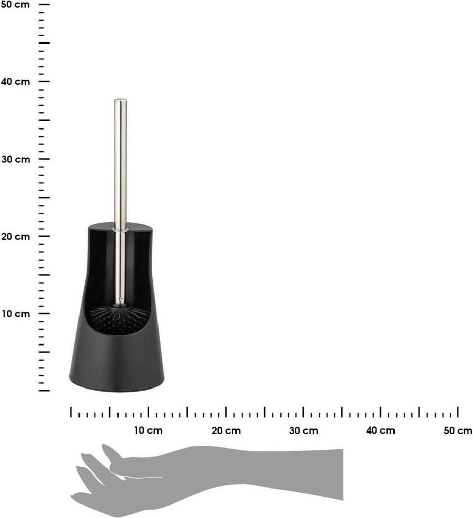 WENKO WC Garnitur Toiletten Bürsten Klo Halter Ares Schwarz Produktbild 11
