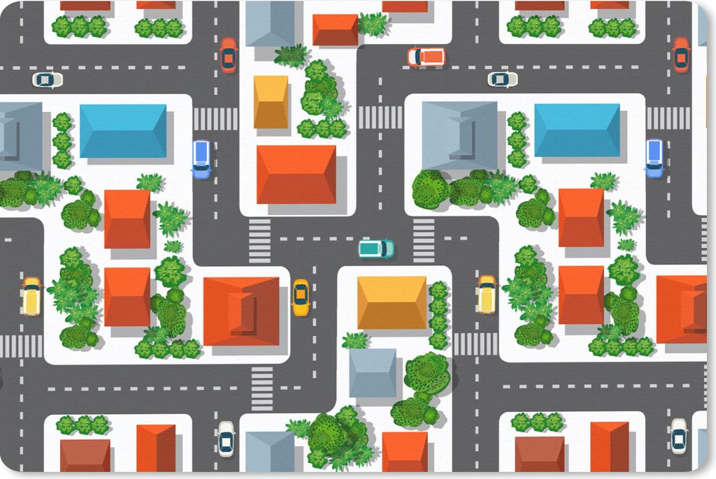 MuchoWow Mauspad Mousepad Muster - Auto - Zuhause - Jungen - Kinder - Kinder 27x18 cm - Mousepads - Maus Mat - Pad - Mausunterlage - Büroartikel...