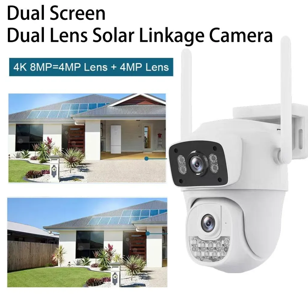 Caméra de surveillance extérieure 8MP 4K Double objectif Vision Nocturne - 2