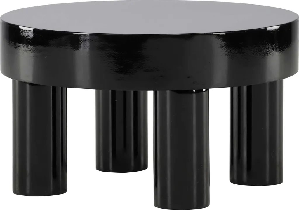 Table Basse Varberg Noire Ø60 cm : Stable, Durable et Sans Rayures