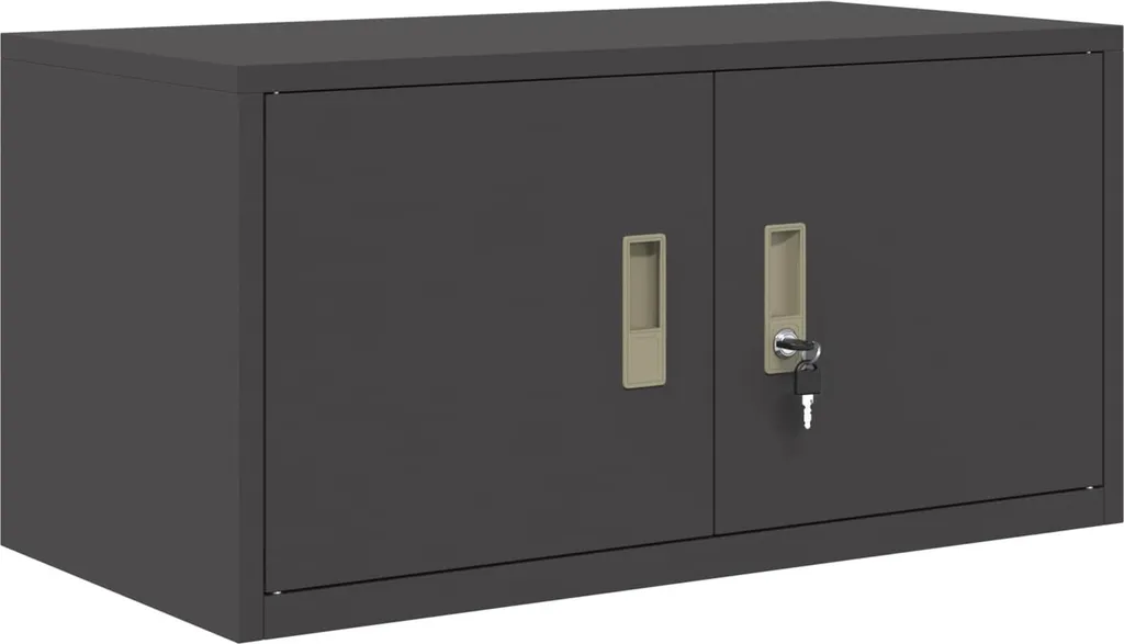 Armadio Multiuso vidaXL Nero 80x40x40 - Mobile Metallo Salva Spazio