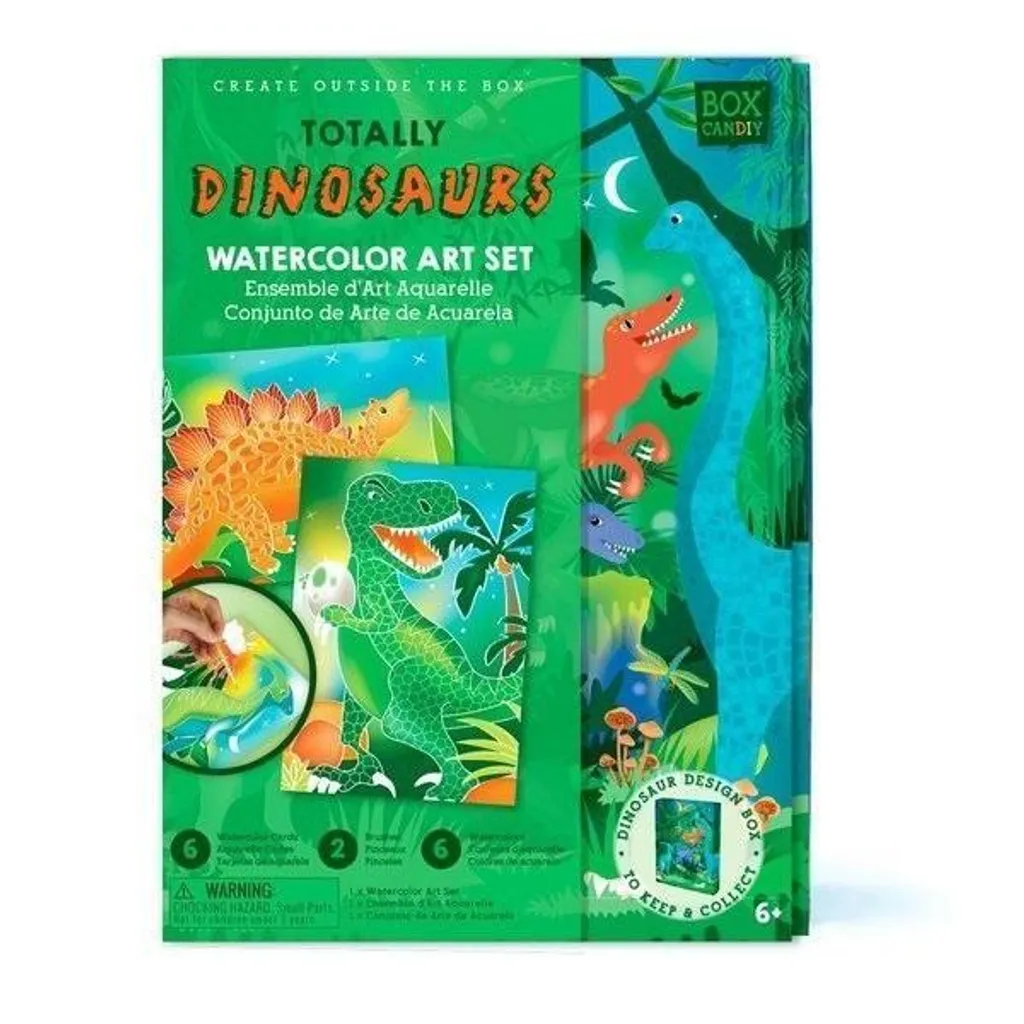Peinture aquarelle dinosaures lavable : fini les taches sur les vêtements