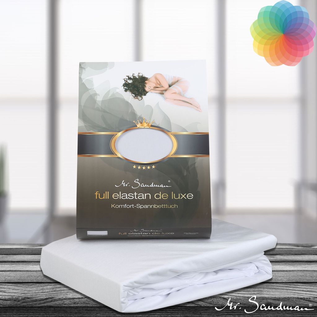 Mr.Sandman Full Elasthan de Luxe Spannbetttuch Pink 180-200x200-220cm 240gr/m²