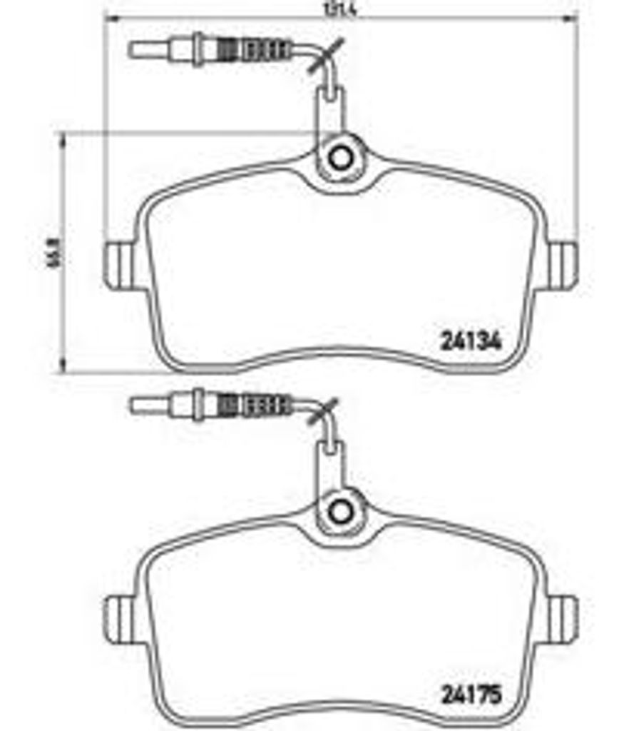Brembo Bremsbelagsatz, Scheibenbremse Vorderachse P 61 077