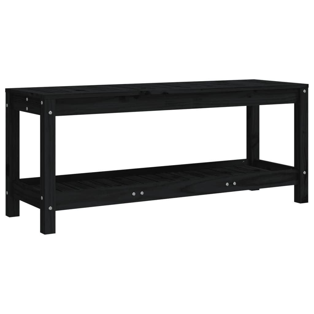 vidaXL Zahradní lavice černá 108x35x45 cm z masivního Obrázek produktu 