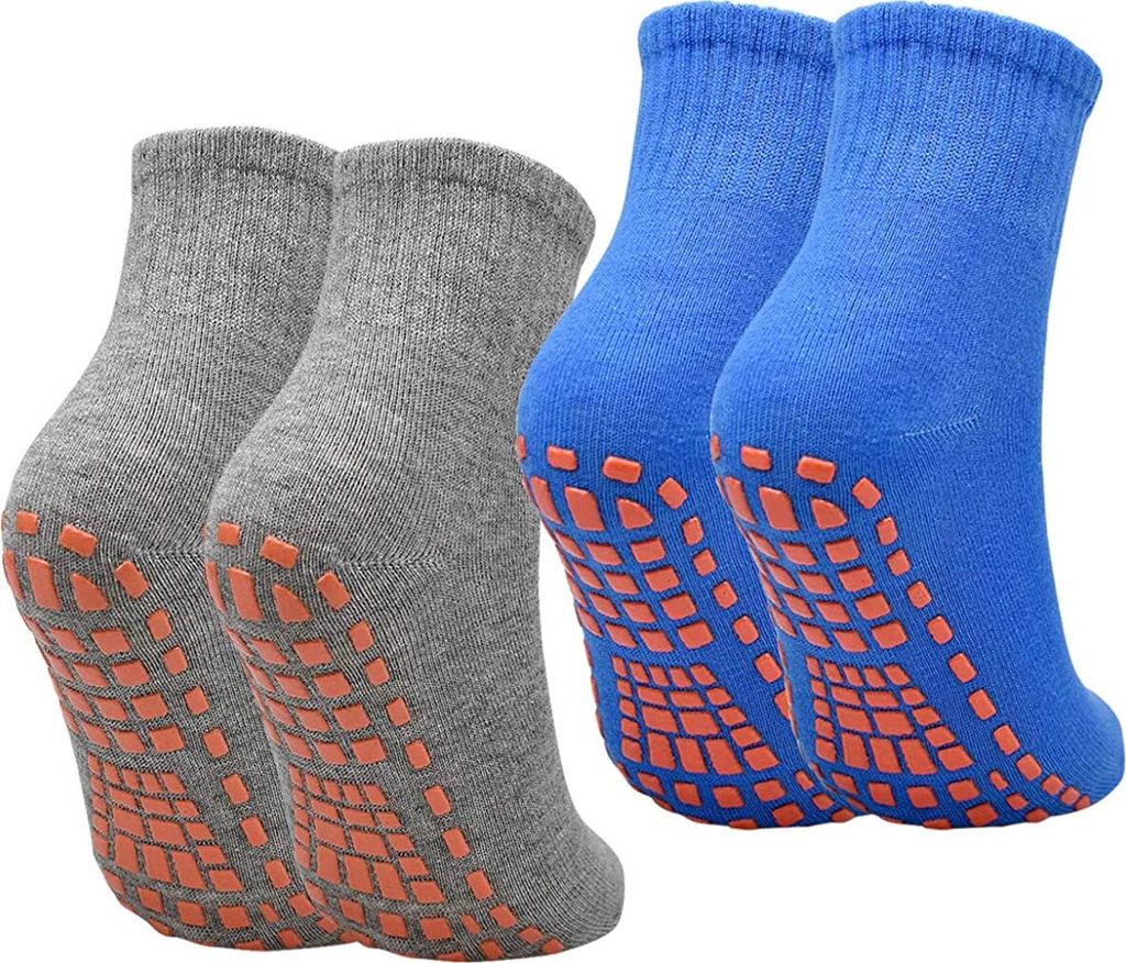 Yoga Socken rutschfest Baumwolle 2 Paar, Stoppersocken für Produktbild 