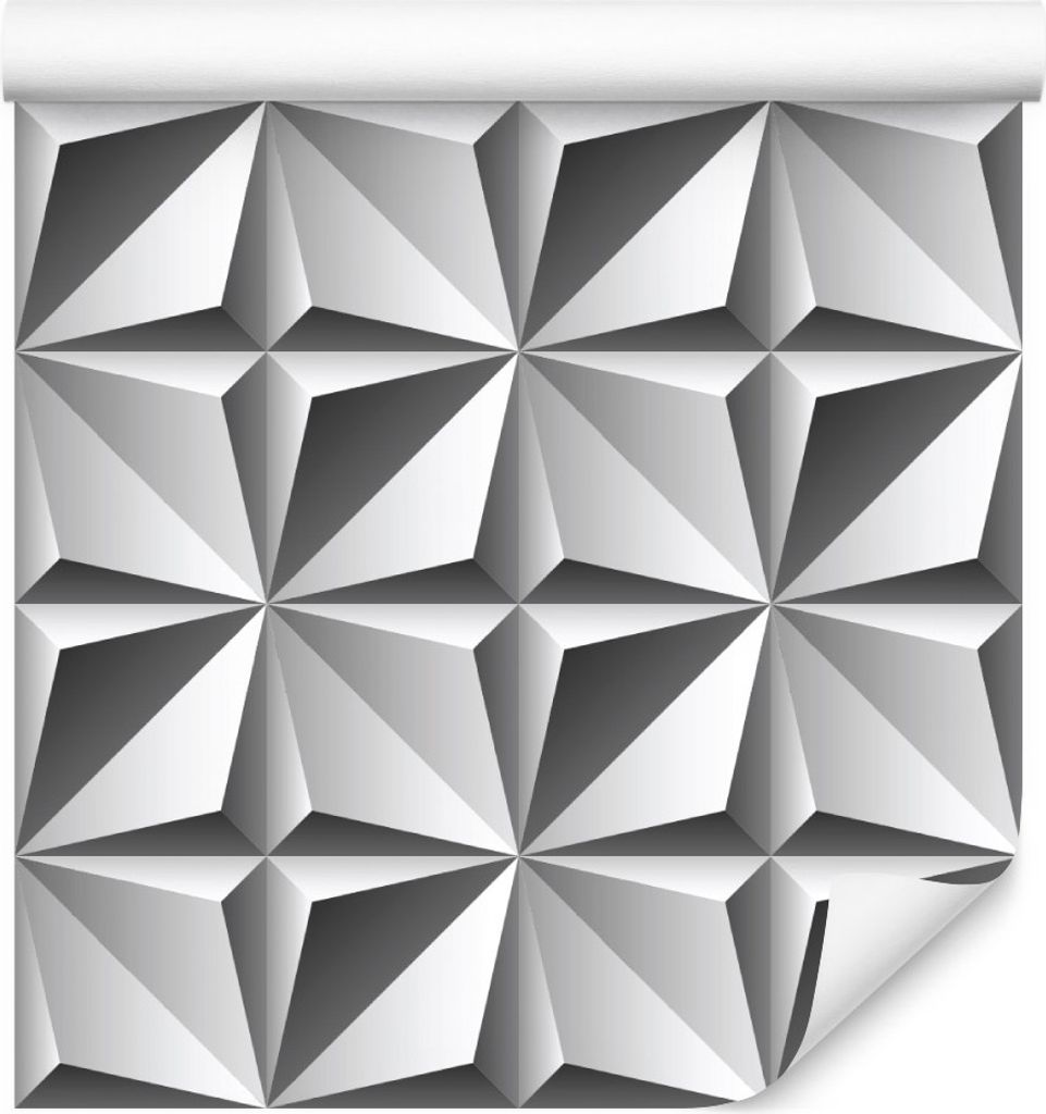 10m VLIES TAPETE Rolle 3D Effekt Minimalismus Mosaik Geometrie XXL